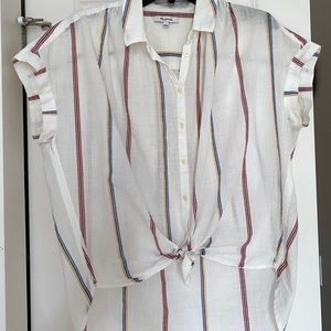 Madewell courier shirt with multicolored stripes